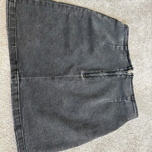 Dark Gray Denim Skirt that's stretchy and comfortable.